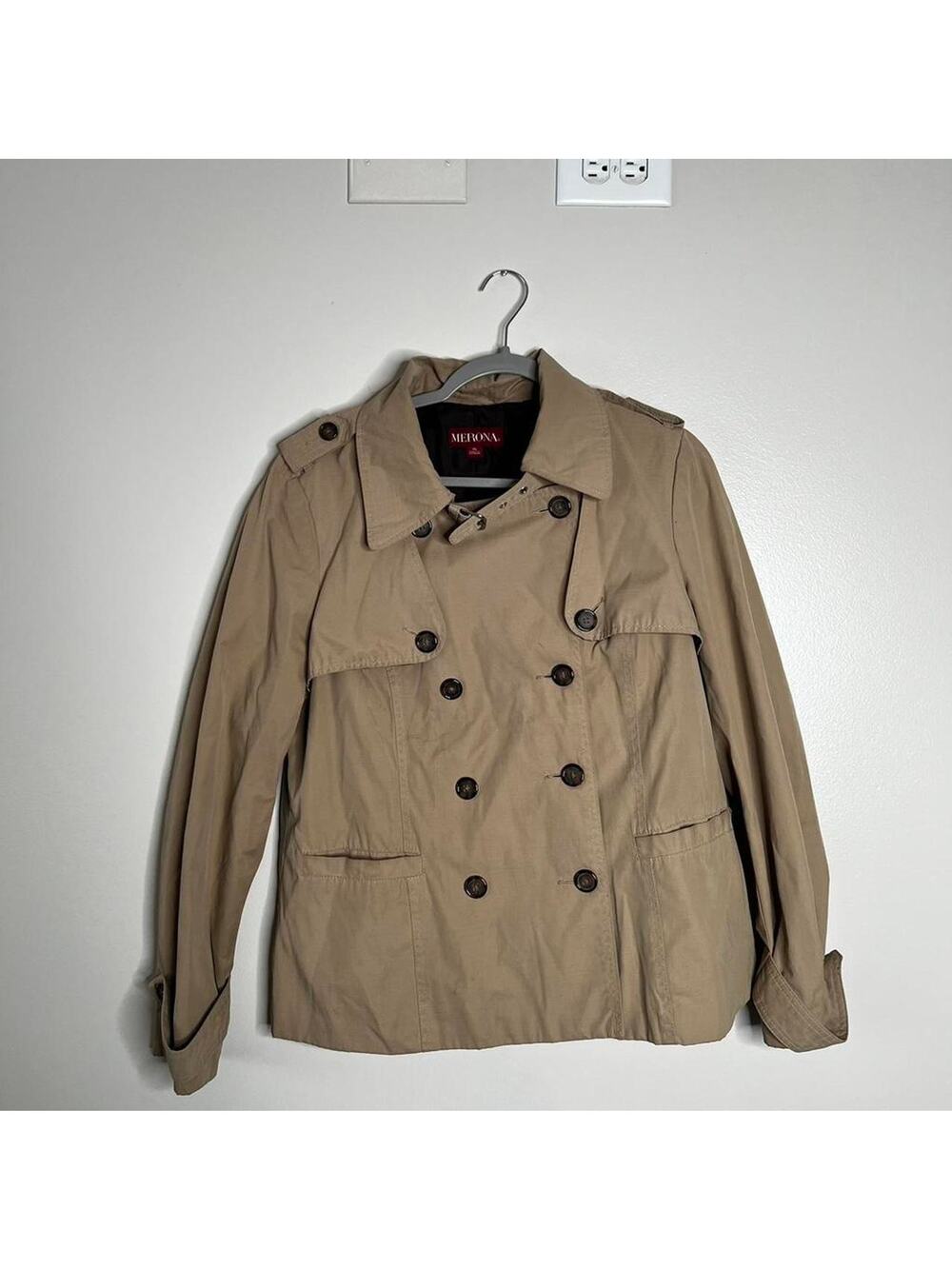 Waist length merona trench jacket